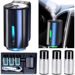 Smart Car Air Freshener Diffuser Rechargeable Auto Aroma Vent Clip 3 Modes